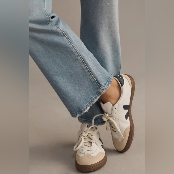 NWT!Anthro INDIGO510 Good American Good Legs Mid-Rise Cropped Mini Boot Jeans ⚽️ - Picture 3 of 7